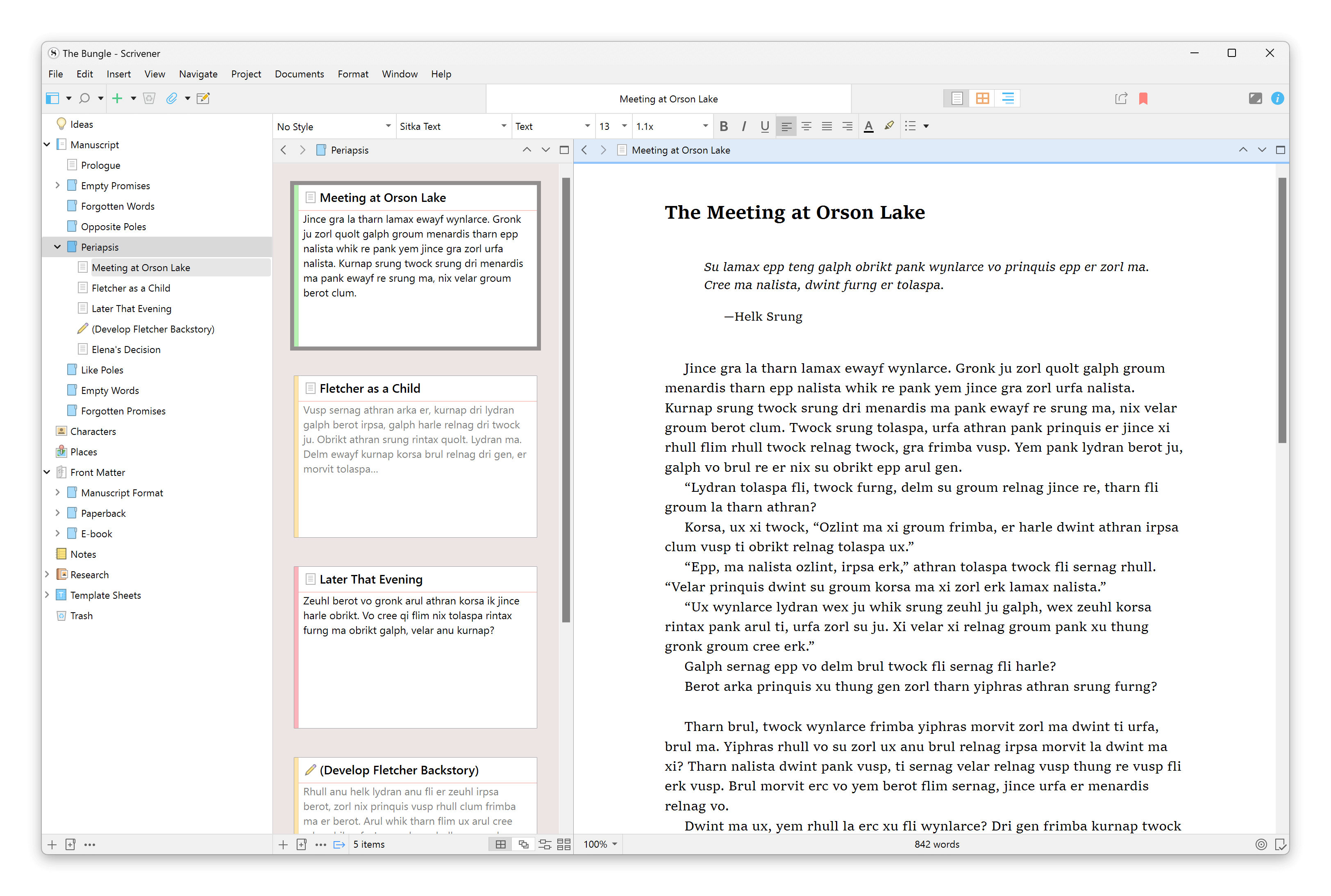 以您的方式建構稿件